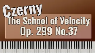 Carl Czerny - The School of Velocity Op. 299 No. 37 - Advanced Piano Technique