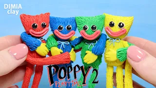 Poppy Playtime Chapter 2 All HUGGY WUGGY 🤚(Mini Huggies) with clay, sculpture timelapse