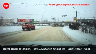 (New) Дтп Авария Car crash accident от 25.01.2016 январь HD