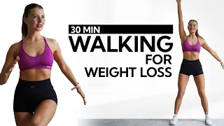 30 MIN WALKING EXERCISES FOR WEIGHT LOSS- No Jumping | Standing | Walk at Home