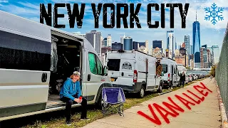 Living RENT FREE in NYC - The Van Dwellings of New York City #VANLIFE WINTER
