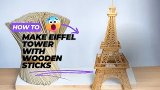 HOW TO MAKE EIFFEL TOWER WITH WOODEN STICKS DIY...🪵...