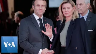 French President Emmanuel Macron Welcomes Ukraine's First Lady