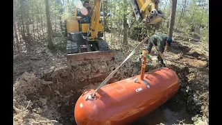 Burying a propane tank for a generator