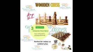 ENZOS CORNER WOODEN CHESS BOARD