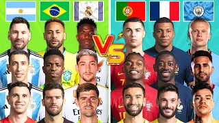 Argentina Brazil Real Madrid 🆚 Portugal France Man City 🔥 Ultimate Trio Comparison 💪