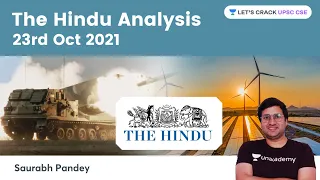 The Hindu Newspaper Editorial Analysis 23rd Oct 2021 | Current Affairs | UPSC CSE | Saurabh Pandey