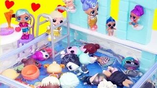 LOL Surprise Dolls Fake Barbies Pool Party Dress Up | Toy Egg Videos