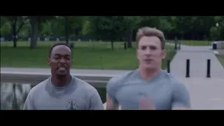 Steve Rogers (Captain America) Meets Sam Wilson (Falcon) - Running Scene
