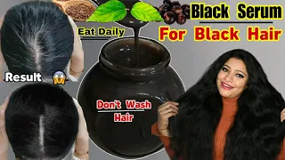 Leave This Black Hair Serum & Eat Daily To Make Premature White Hairs Black Naturally Without Dye