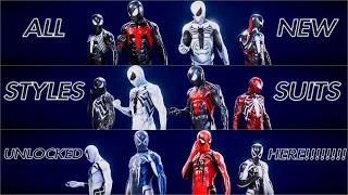 All New Symbiote Suits & Styles Unlocked Showcase Update 4.510.000 Marvels Spiderman 2 New Game Plus