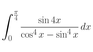 Integral of sin4x/(cos^4 x - sin^4 x)