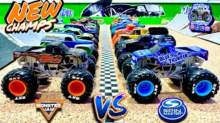 Toy Diecast Monster Truck Racing Tournament | Round #26 | Spin Master MONSTER JAM Series #24  🆚 #25