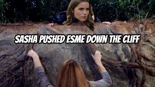 GH Shocking Spoilers Sasha pushed Esme down the cliff, avenging the deaths of baby Liam & Brando