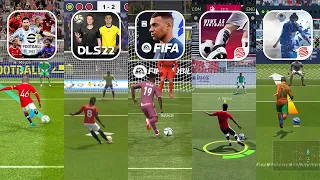 Efootball 2022 Mobile vs DLS 2022 vs FIFA 2022 Mobile vs Vive Le Football vs Champion of the Fields