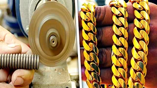 AMAZING HOW A 1KG GOLD CHAIN ​​is made by hand | How Gold Cuban Link Chains are Made