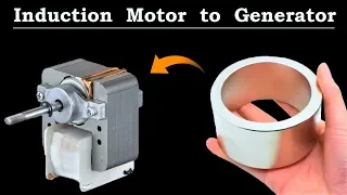 220v Induction Motor to 12v AC Generator Brushless - Awesome Idea DIY