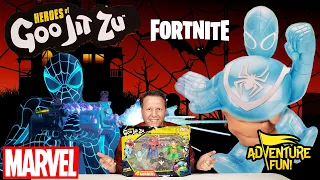 Marvel Heroes of Goo Jit Zu Spider-Man Mega 4 Pack Invisible & Glows AdventureFun Toy review!