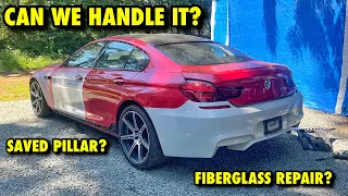 Rebuilding A 2018 BMW M6 From Copart! CRAZY PILLAR REPAIR! (Part 8)