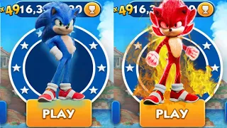 Sonic Dash VS Powerful Sonic _Movie Sonic vs All Bosses Zazz Eggman