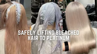 How to bleach blonde hair safely - no breakage tutorial for platinum hair