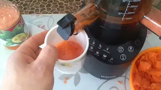 Морковный сок на шнековой соковыжималке MIRANDI J-100