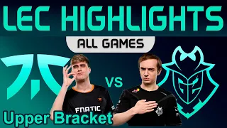 FNC vs G2 ALL GAMES Highlights LEC Winter Playoffs Round 1 2024 Fnatic vs G2 Esports by Onivia