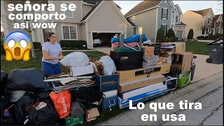 😱 Montaña de Cajas / LO QUE TIRAN EN USA 🇺🇸 LOS MILLONARIOS / VENTA DE GARAGE EN USA /Cristian con d