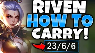 RIVEN... HOW TO 1V9 AND CREATE AMAZING COMEBACKS! (THIS IS HOW) - S12 Riven MID Gameplay Guide!