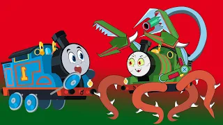 Robot Thomas VS Monster Percy epic battle