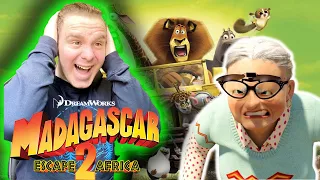 Granny Beats everyone up this time! | Madagascar 2 Reaction | The best one so far!