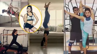 Jacqueline Fernandez  Flexibility Gym Workout Video With His Personal Trainer.