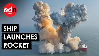 China's New Gravity-1 Rocket Launches Satellites from Sea