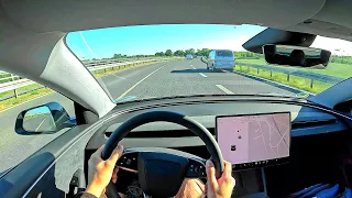 2023 Tesla Model 3 |  POV Test drive  |  Berlin City/Autobahn  | Sunny day