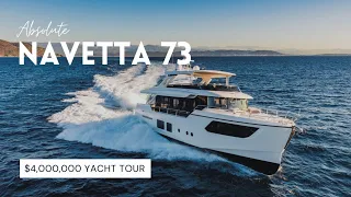 $4,000,000 YACHT TOUR | Absolute Navetta 73 | Italian made yacht |