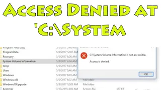Access Denied at 'C:System Volume Information' Folder FIX