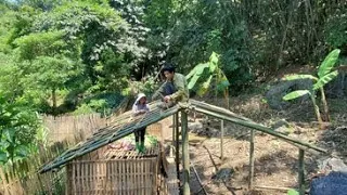 family life, make a new bamboo house for chickens and ducks, home with life