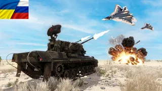 Russian Fighter Jets Ambush a Ukrainian Anti-Aircraft Tank Convoy - Arma 3 MilsSim