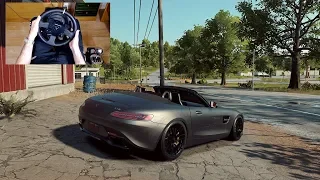 NFS HEAT - MERCEDES AMG GTS ROADSTER - Test Drive with THRUSTMASTER TX + TH8A - 1080p60FPS