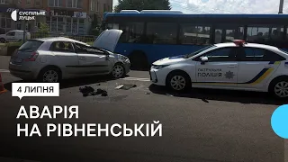 На Рівненській у Луцьку сталася аварія за участю двох авто