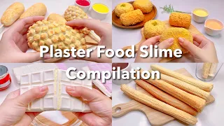 【ASMR】🥨石膏クレイクラッキングまとめ🥠【音フェチ】Plaster Food Slime Compilation