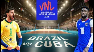 EPIC FOUR SET MATCH! Brazil vs Cuba Full Game - VNL 2024
