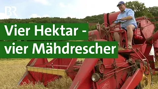 Landtechnik-Sammler: Getreideernte mit Oldtimer-Mähdreschern | Unser Land | BR