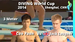 2014 Cao Yuan 曹缘 & Jack Laugher battle Mens 3 meter World Diving Cup - Semi Finals