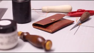 Handmade Leather Card Holder Making