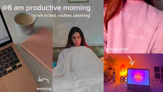 моё продуктивное утро с 6 утра | productive, routine, planning, work in bed, coffee
