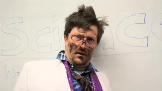 Crazy science teacher. Dynamite gone wrong!