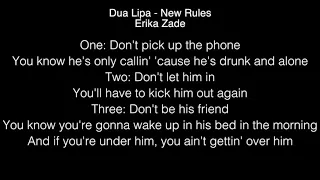 Erika Zade - New Rules Lyrics (Dua Lipa) The Voice