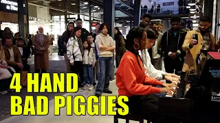 When I Played Angry Birds BAD PIGGIES on Public Piano | Cole Lam