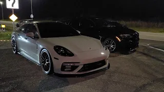 2019 Porsche Panamera Turbo JB4 E30 vs 2018 BMW X6M Downpipes E50 ( Dig + Roll )